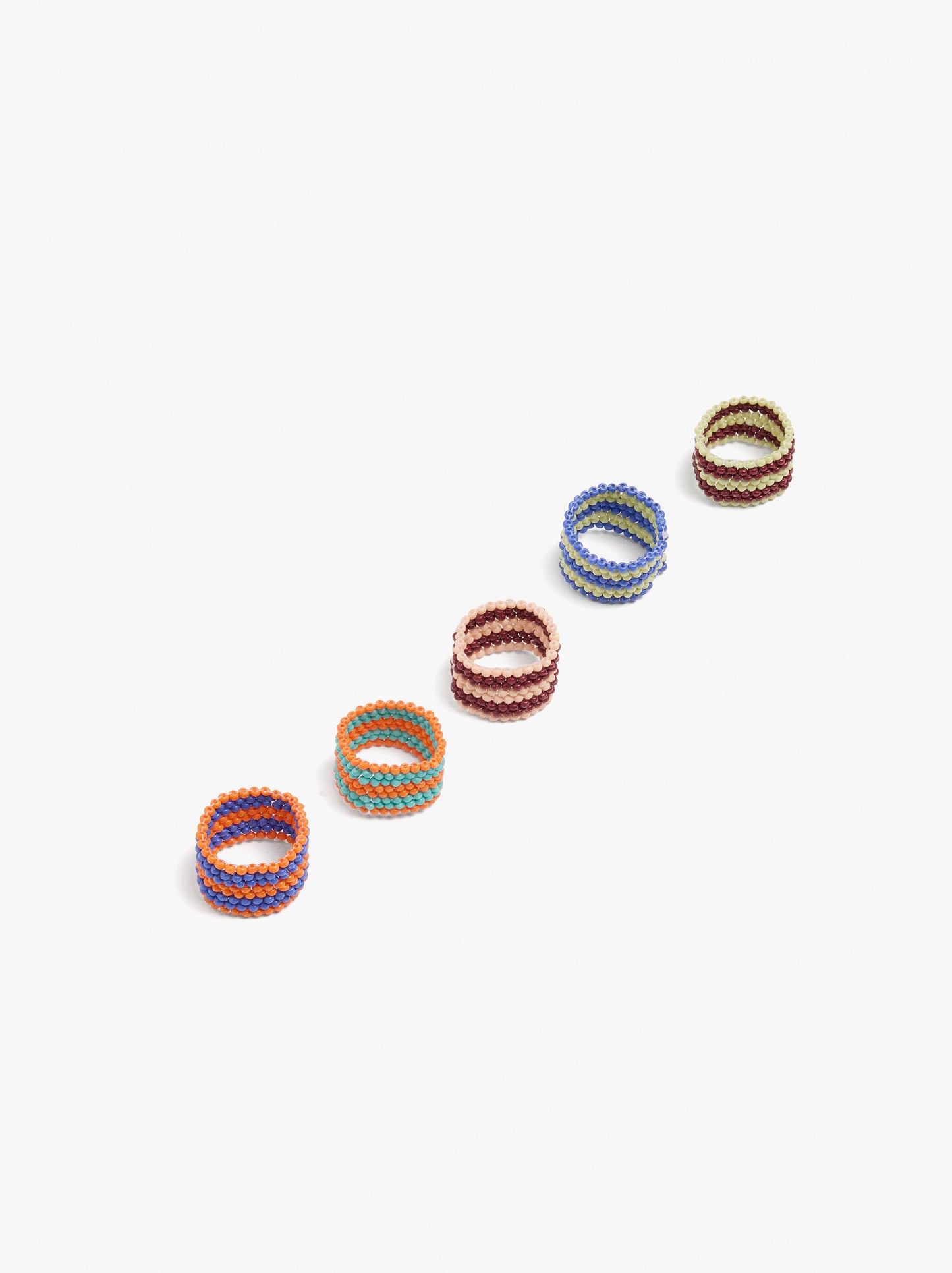 Glass Bead Ring Set