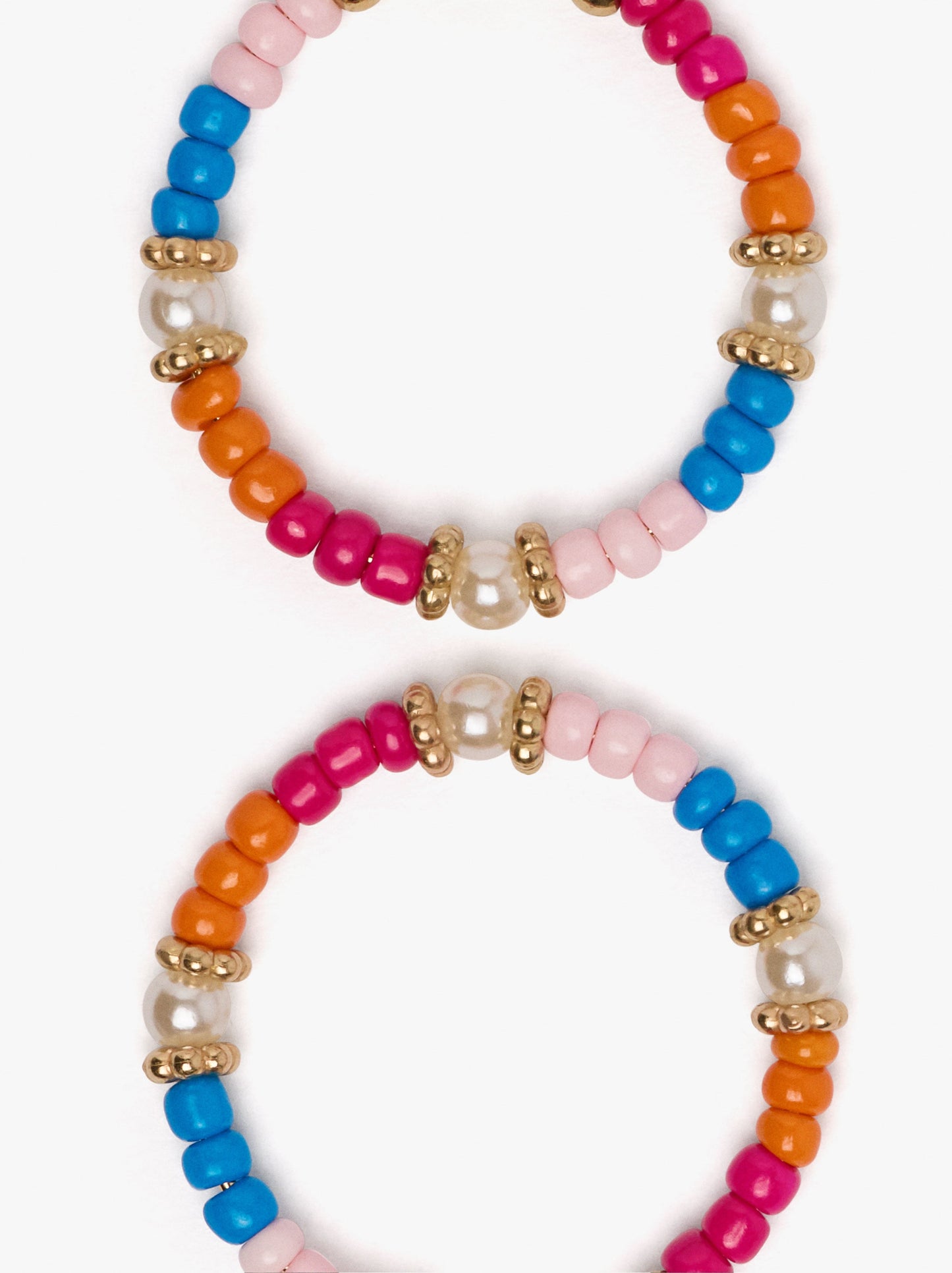 Hoop Earrings With Multicolor Beads