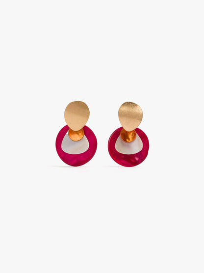 Round Earrings With Shells