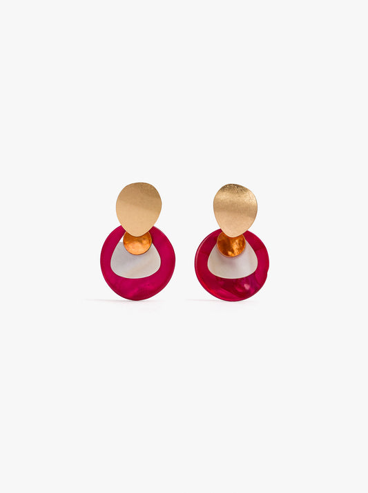 Round Earrings With Shells