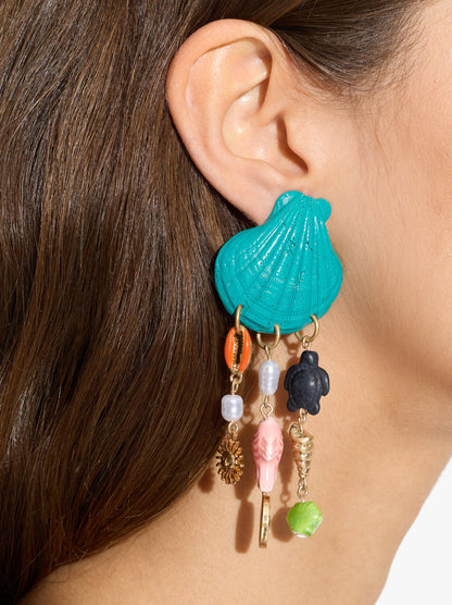 Long Earrings With Marine Charms