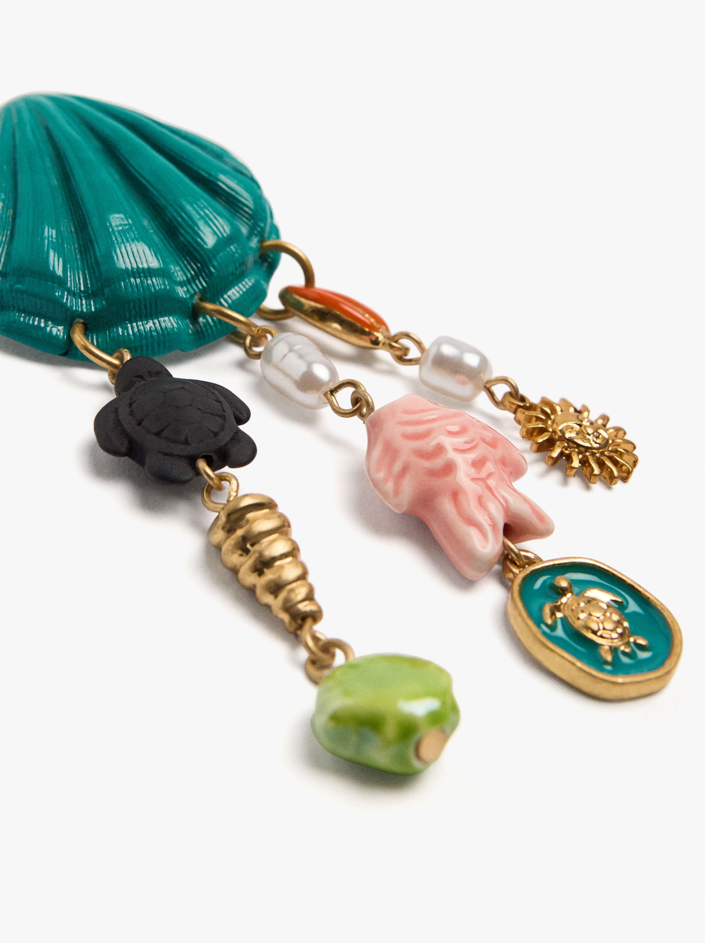 Long Earrings With Marine Charms