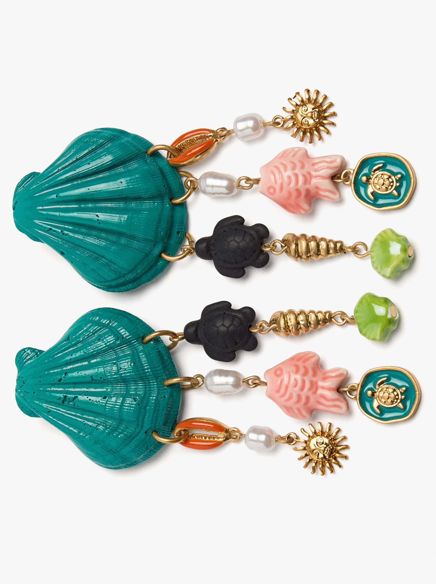Long Earrings With Marine Charms