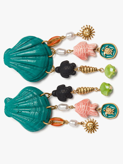 Long Earrings With Marine Charms