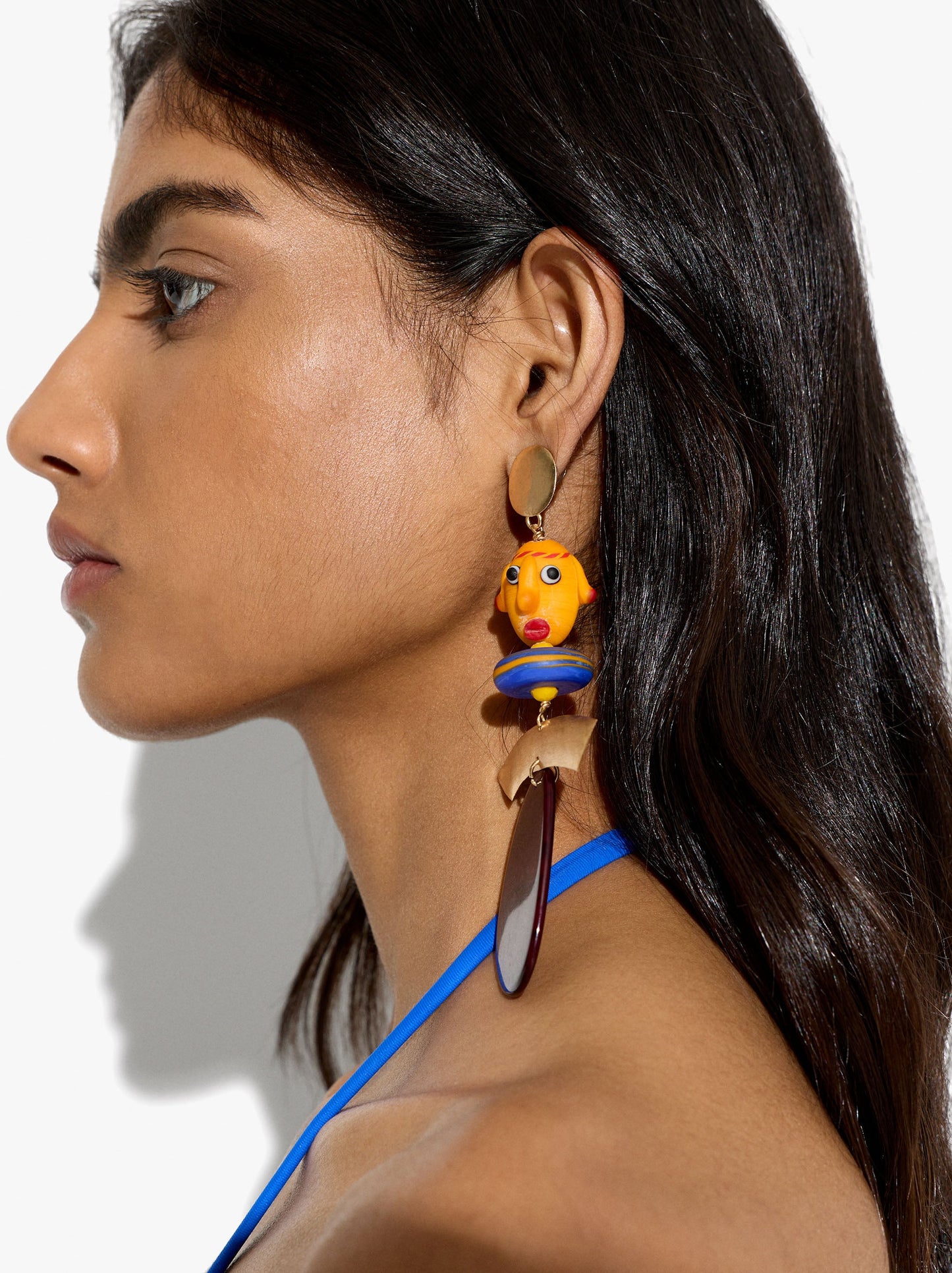 Asymmetric Earrings With Masks