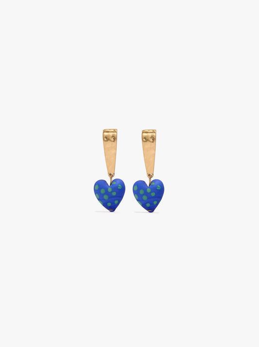 Earrings With Glass Heart