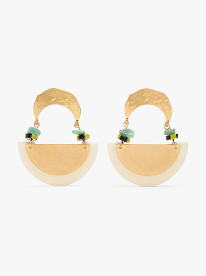 Long Earrings With Semicircles