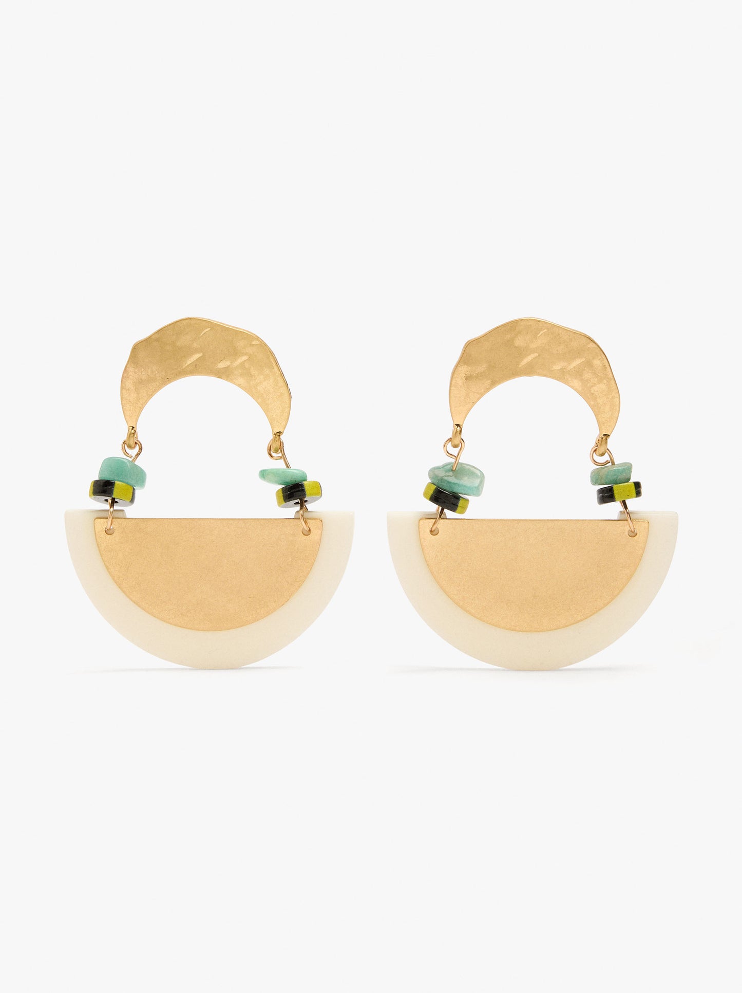 Long Earrings With Semicircles