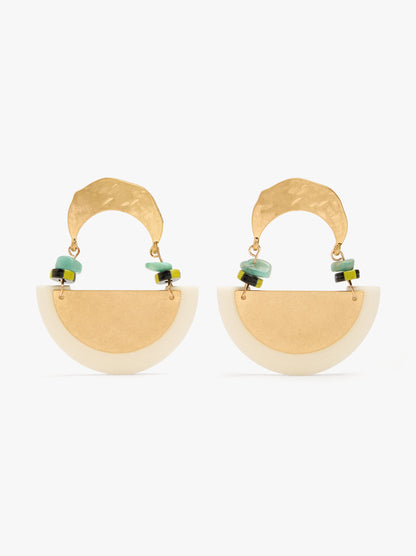 Long Earrings With Semicircles