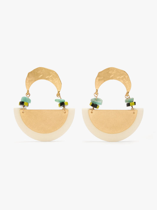 Long Earrings With Semicircles
