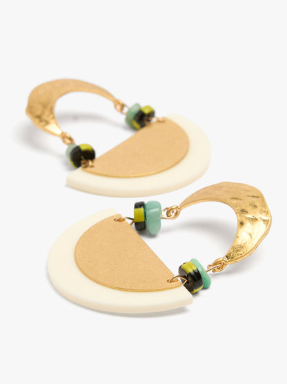 Long Earrings With Semicircles