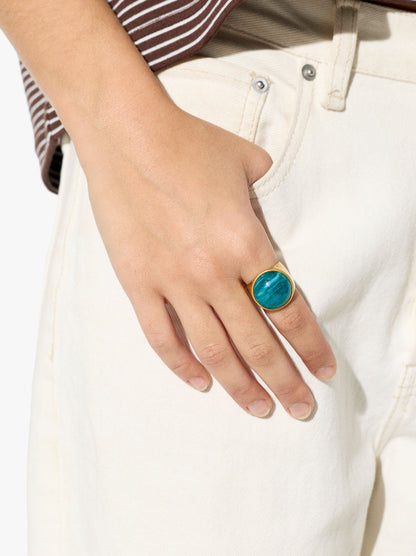 Ring With Half Sphere Stone Effect