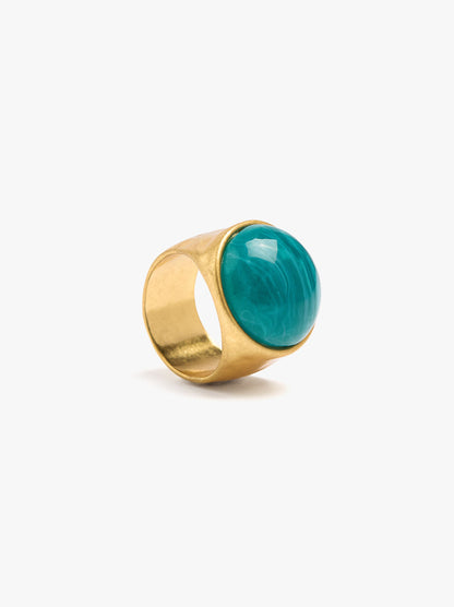 Ring With Half Sphere Stone Effect