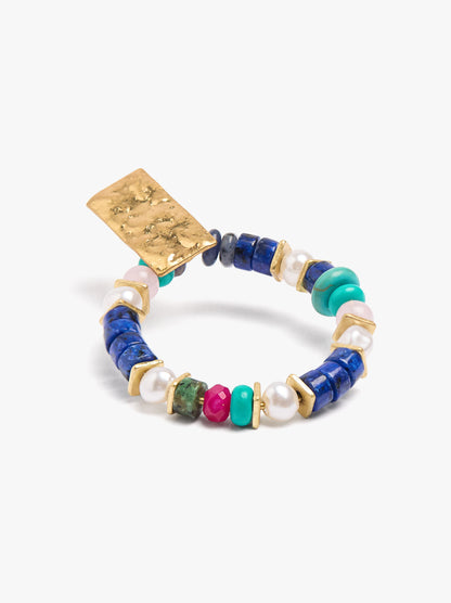 Hoop Earrings With Stone Beads