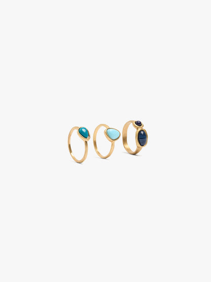 Set Of Rings With Oval Detail