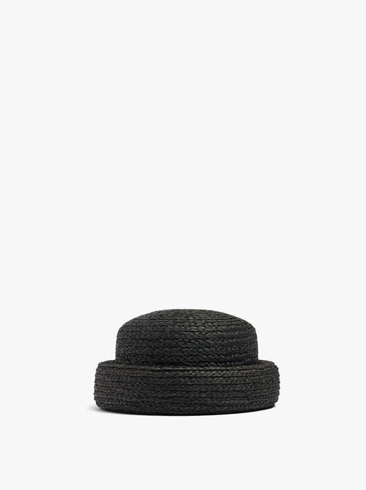 Pillbox Hat With Raffia