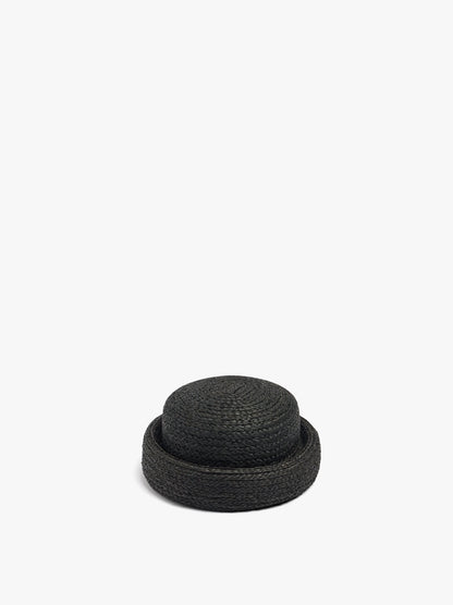 Pillbox Hat With Raffia