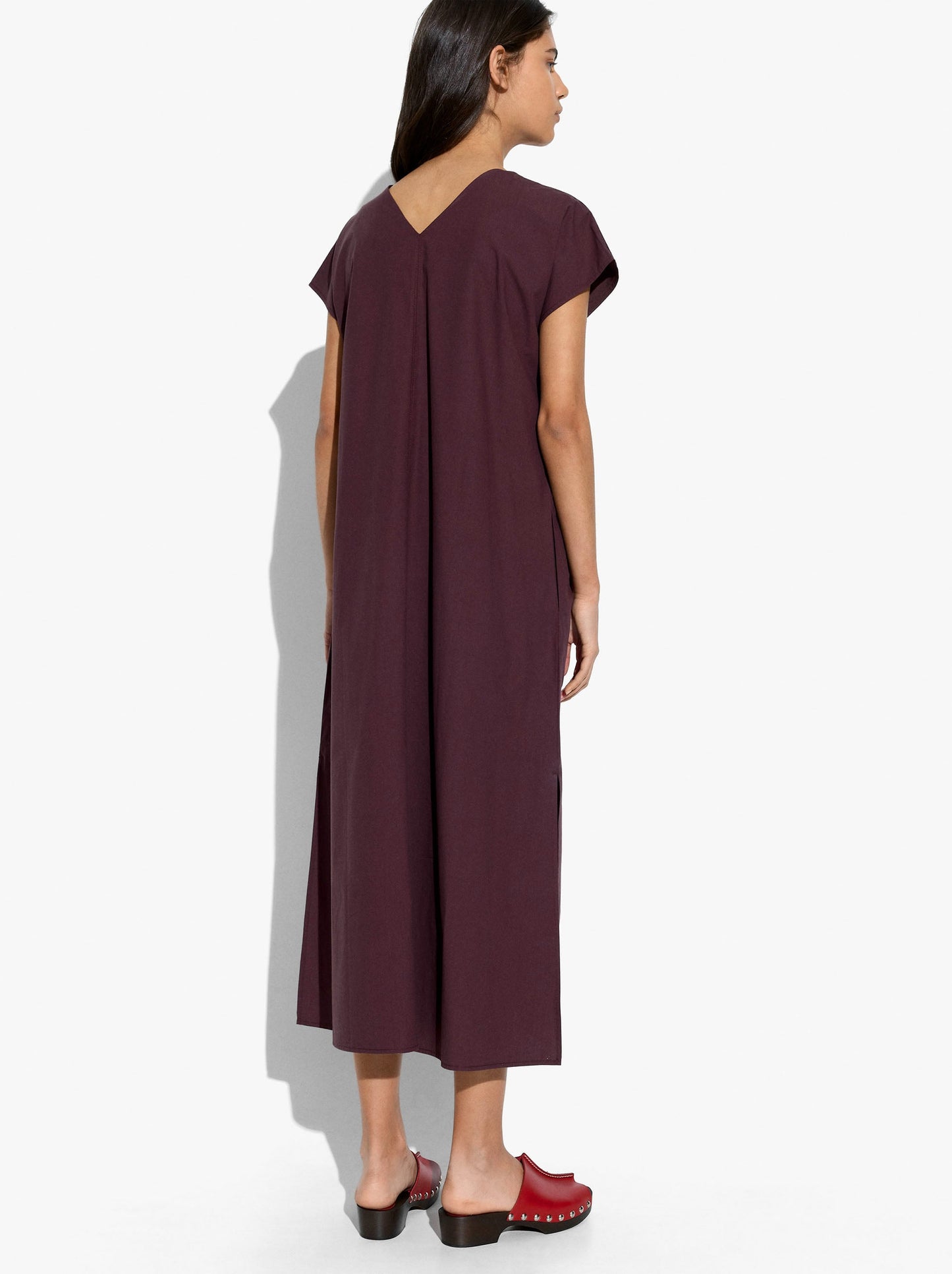 Midi Dress With Knot 100% Cotton