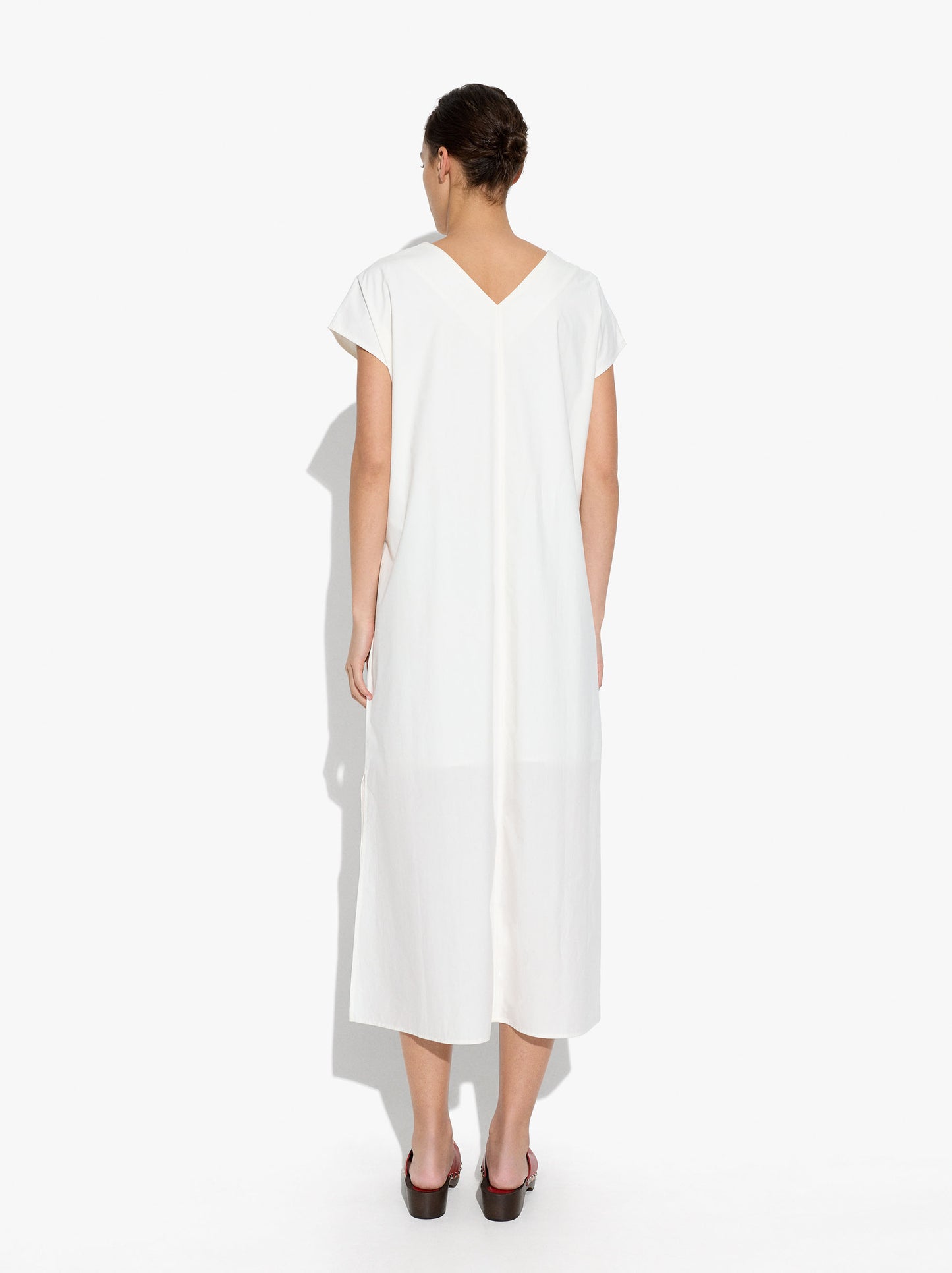 Midi Dress With Knot 100% Cotton