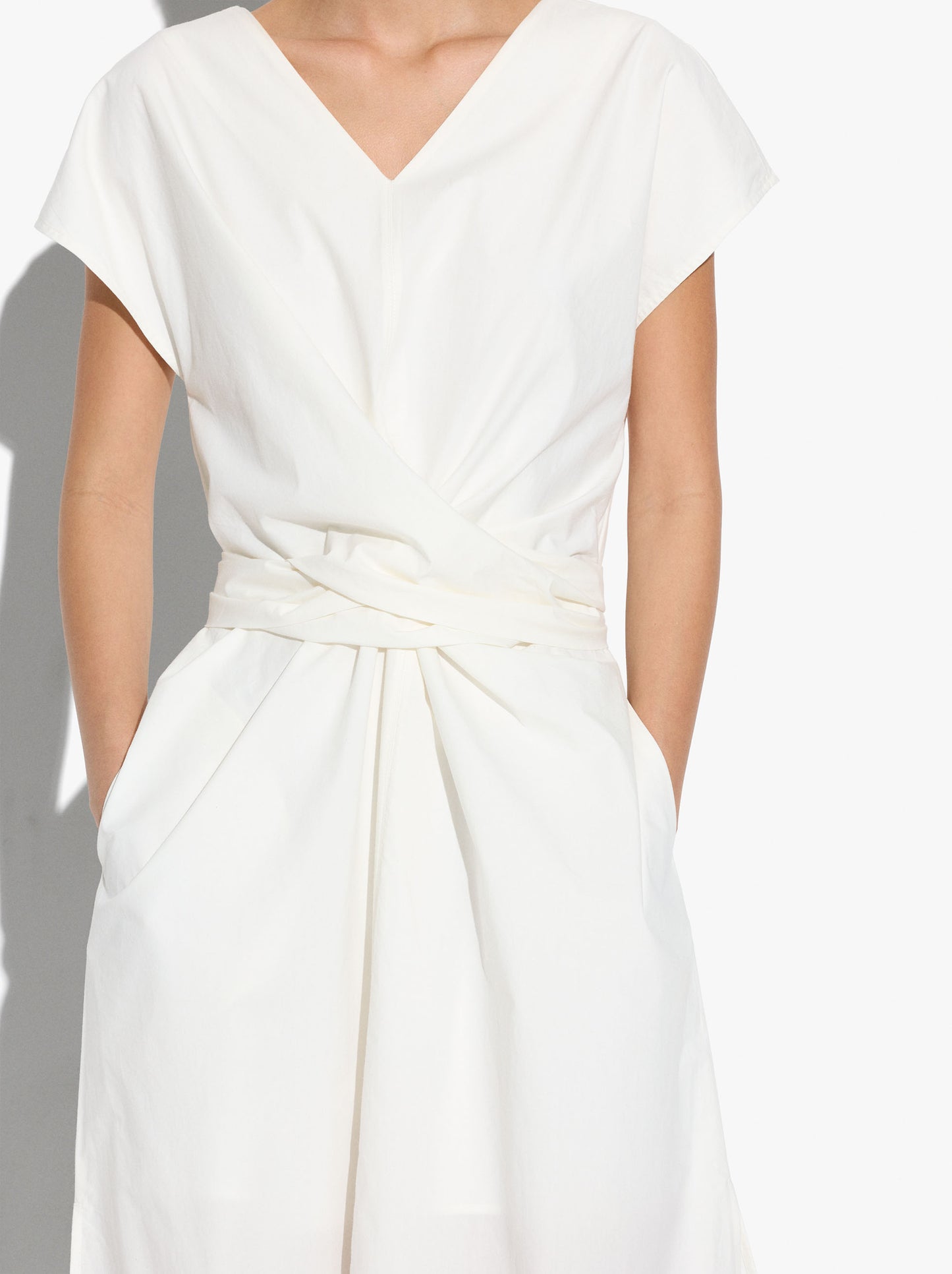 Midi Dress With Knot 100% Cotton