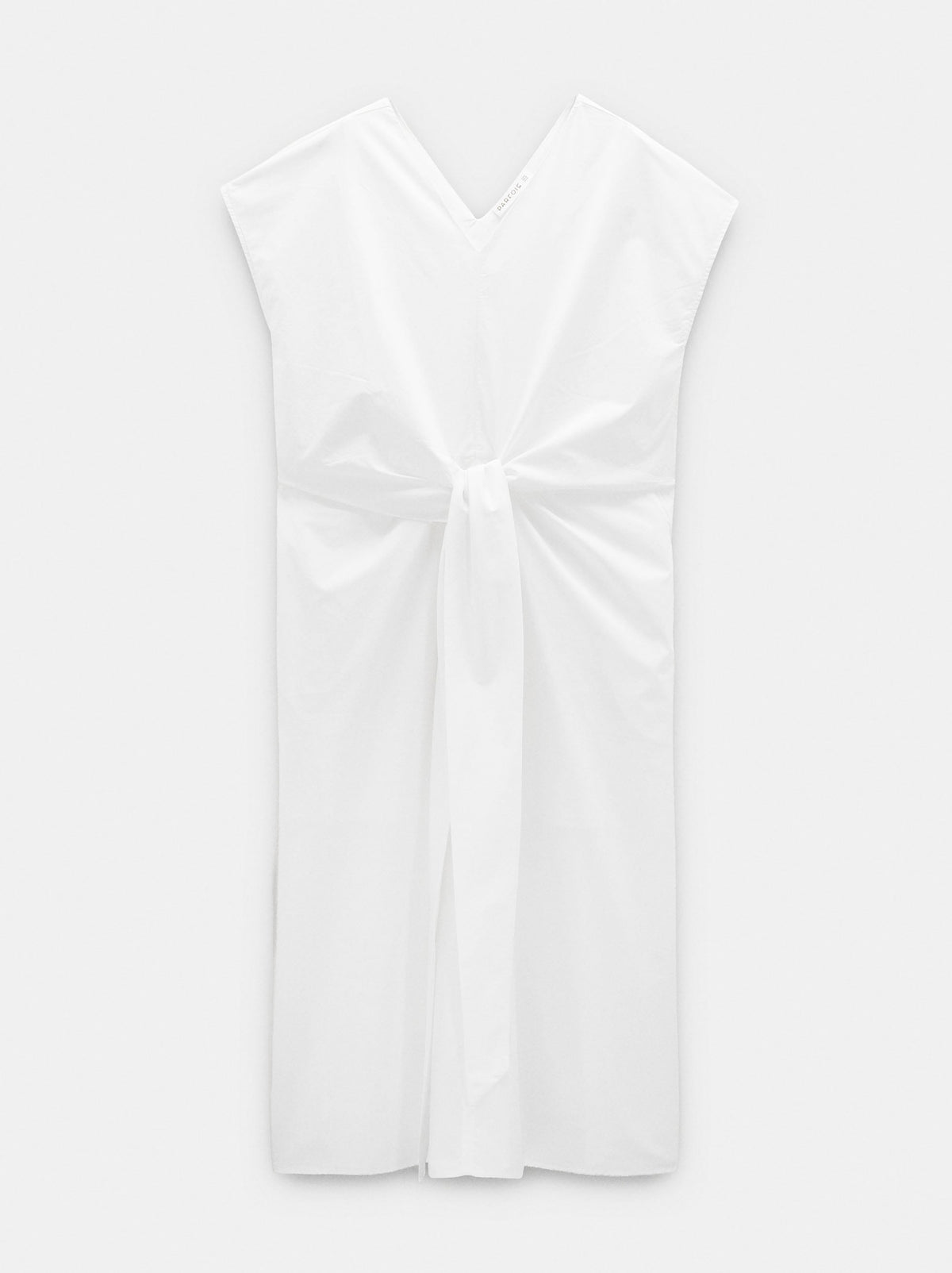 Midi Dress With Knot 100% Cotton
