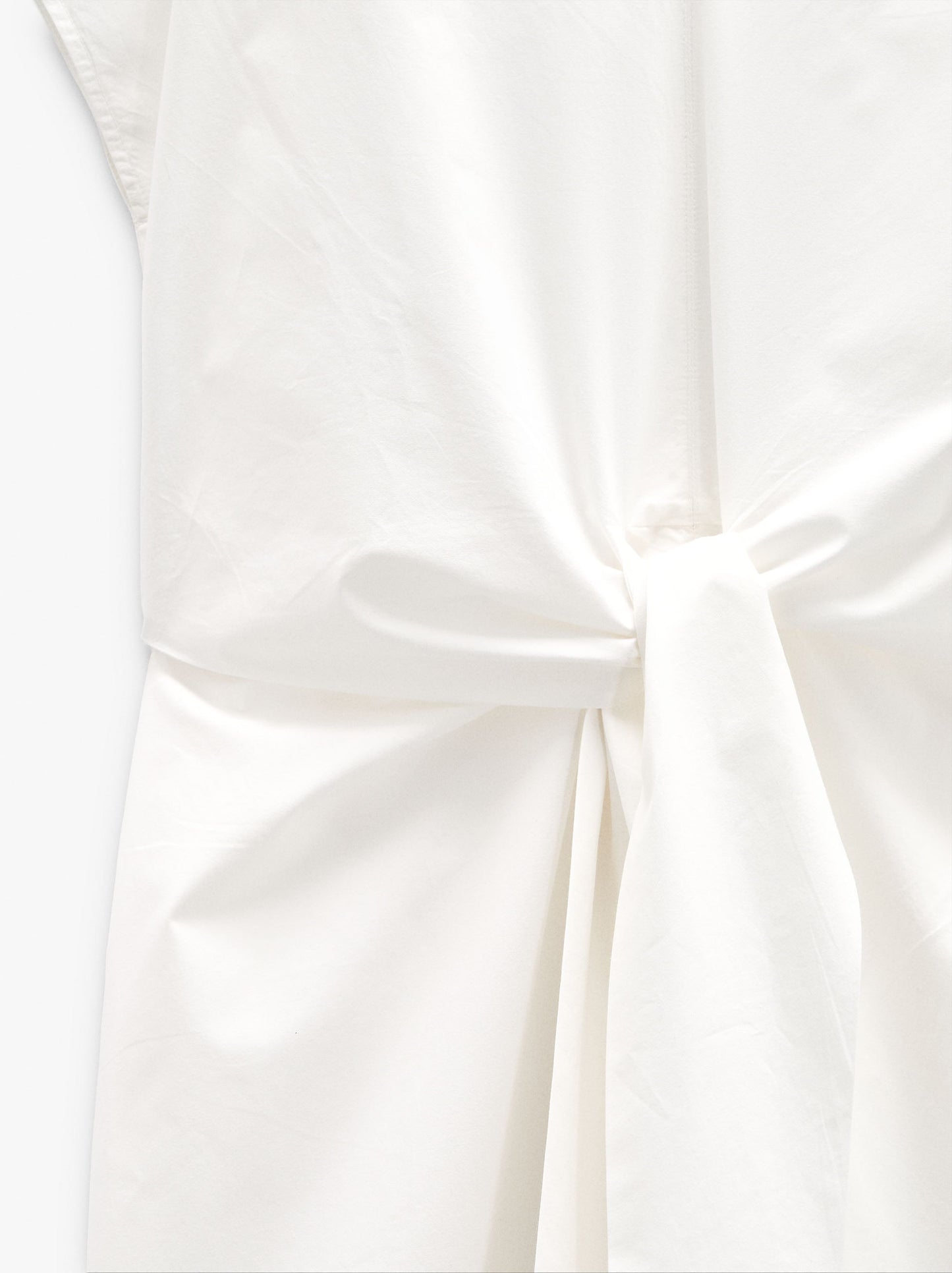 Midi Dress With Knot 100% Cotton
