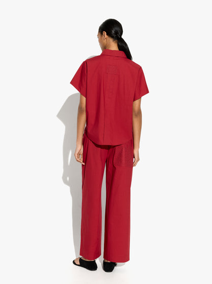 Straight Trousers With Pockets 100% Cotton
