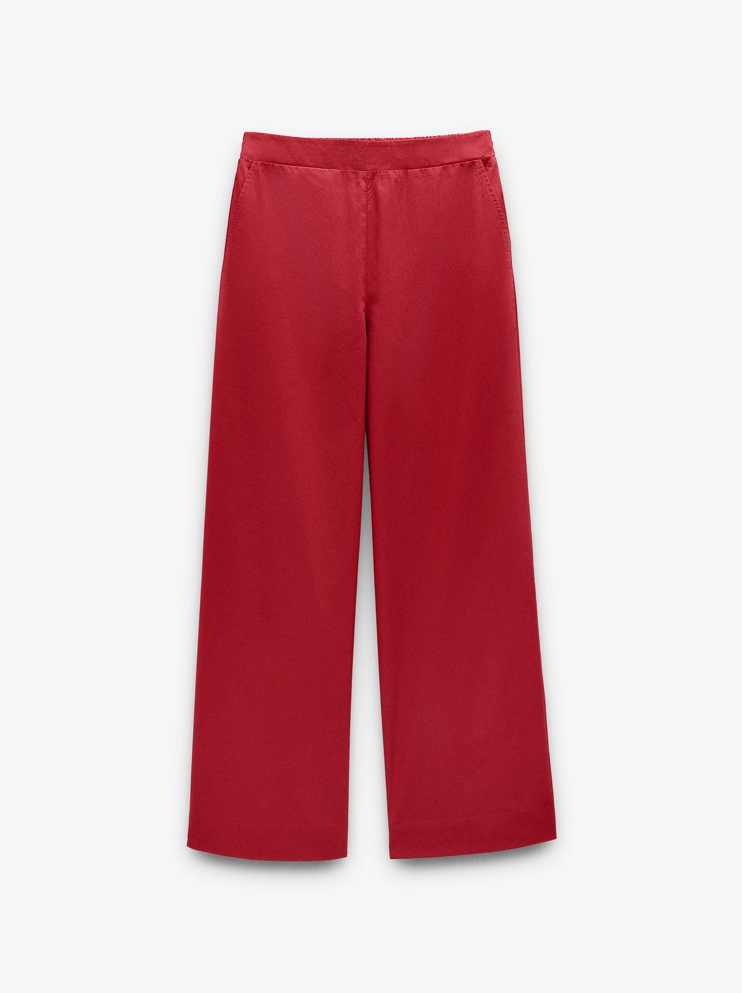 Straight Trousers With Pockets 100% Cotton