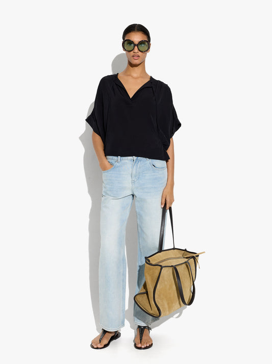 Plain Blouse With Gathers