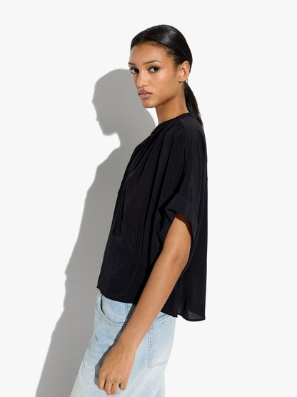 Plain Blouse With Gathers