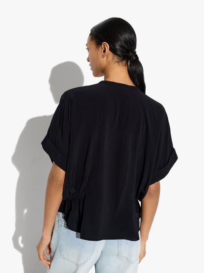 Plain Blouse With Gathers