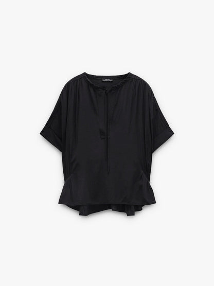 Plain Blouse With Gathers
