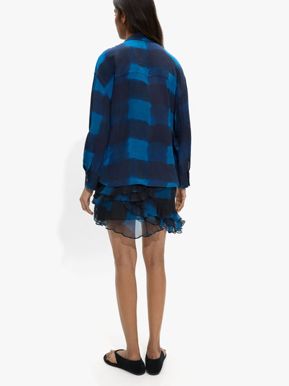 Skirt With Ruffles With Squares