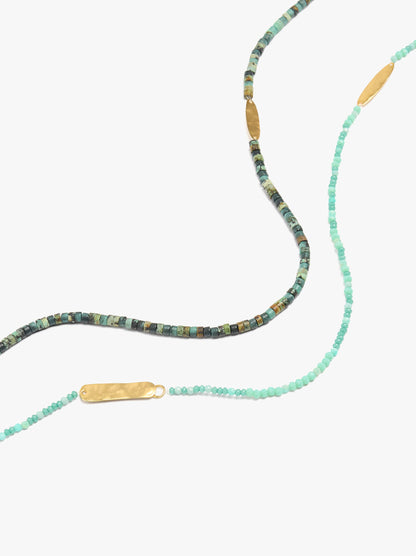 Set Of Necklaces With Stone Beads