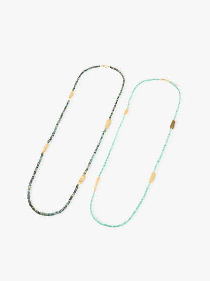 Set Of Necklaces With Stone Beads