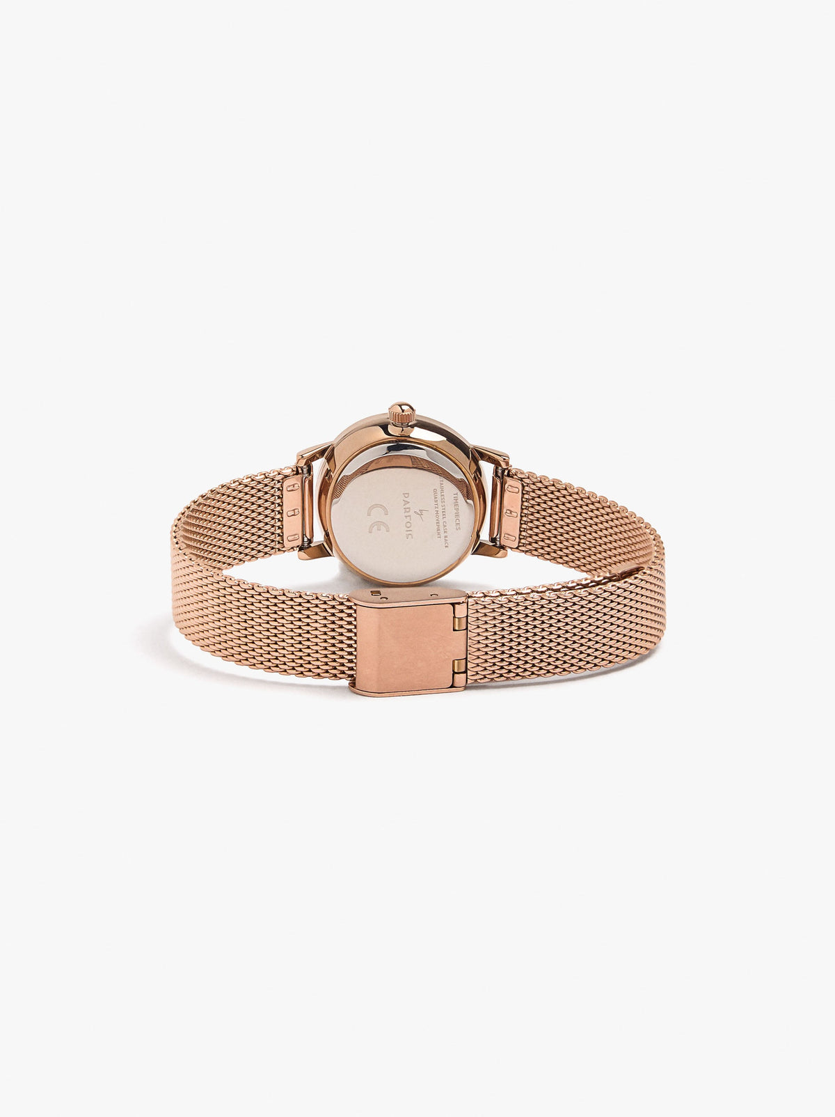 Watch With Crystals And Stainless Steel Mesh