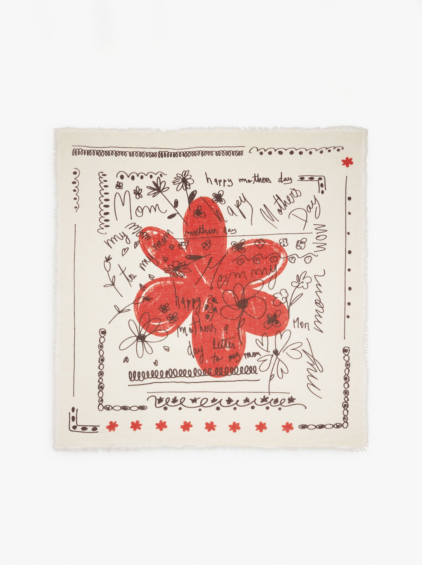 Printed Scarf Mothers Day With 100% Cotton