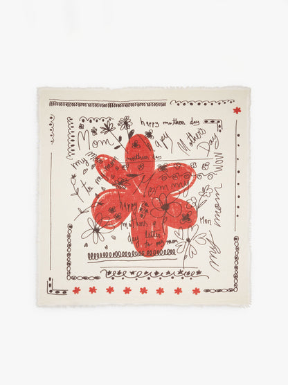 Printed Scarf Mothers Day With 100% Cotton