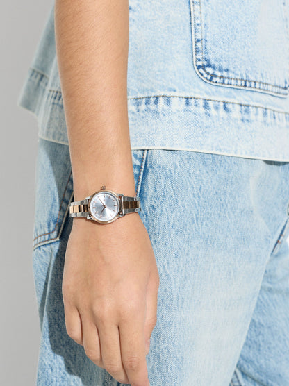 Bicolor Watch With Stainless Steel Bracelet