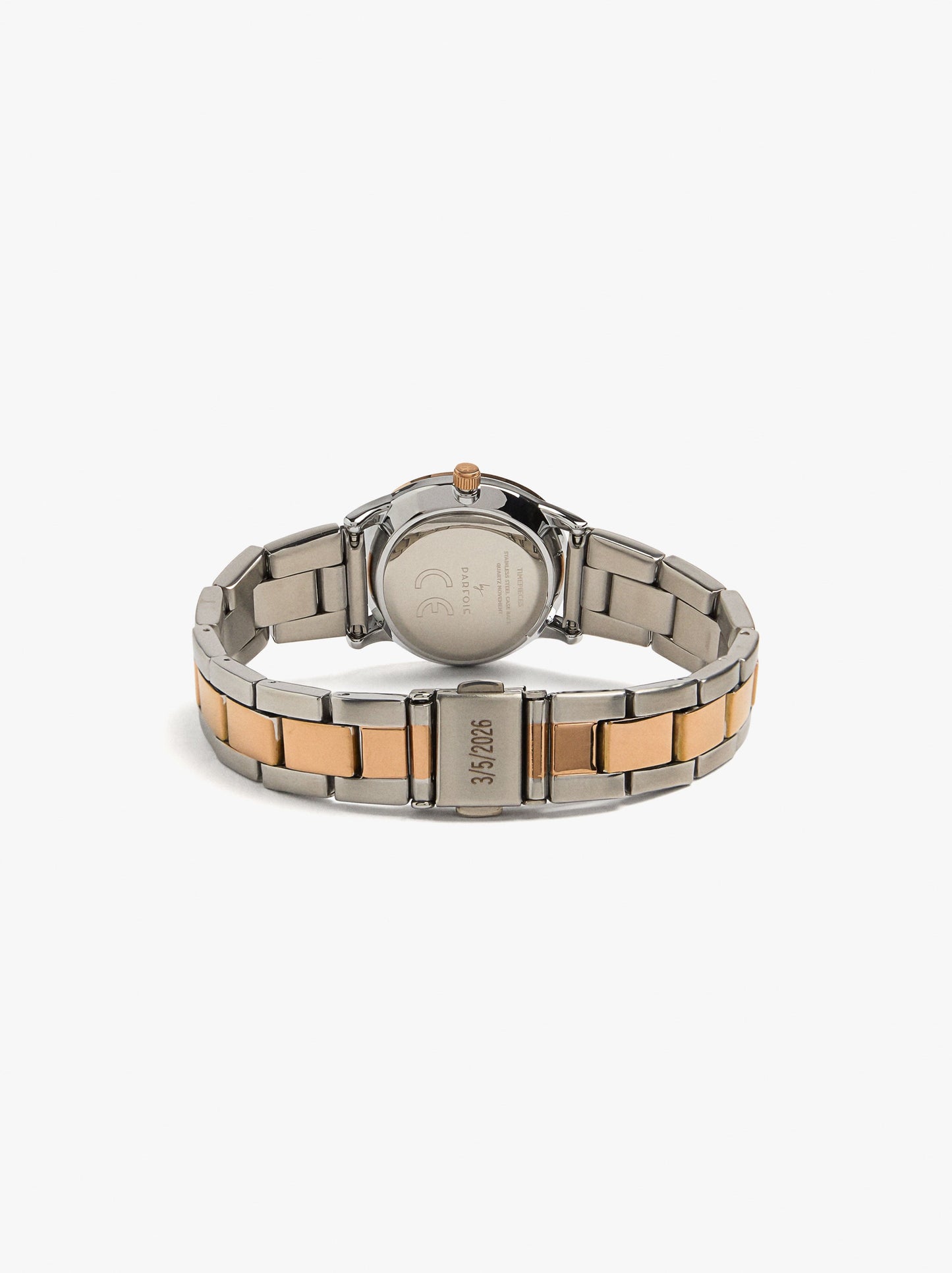 Bicolor Watch With Stainless Steel Bracelet