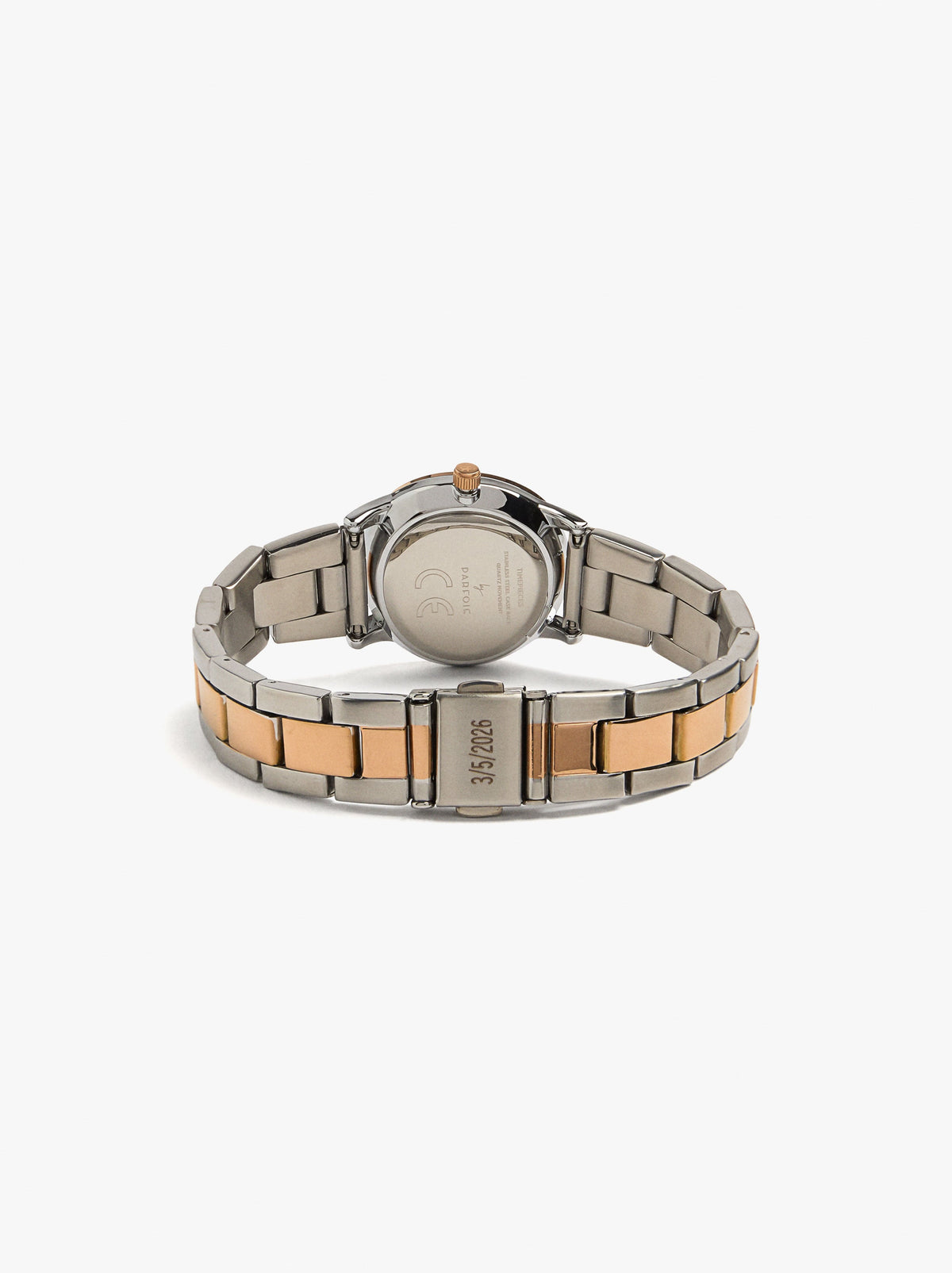 Bicolor Watch With Stainless Steel Bracelet