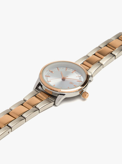 Bicolor Watch With Stainless Steel Bracelet