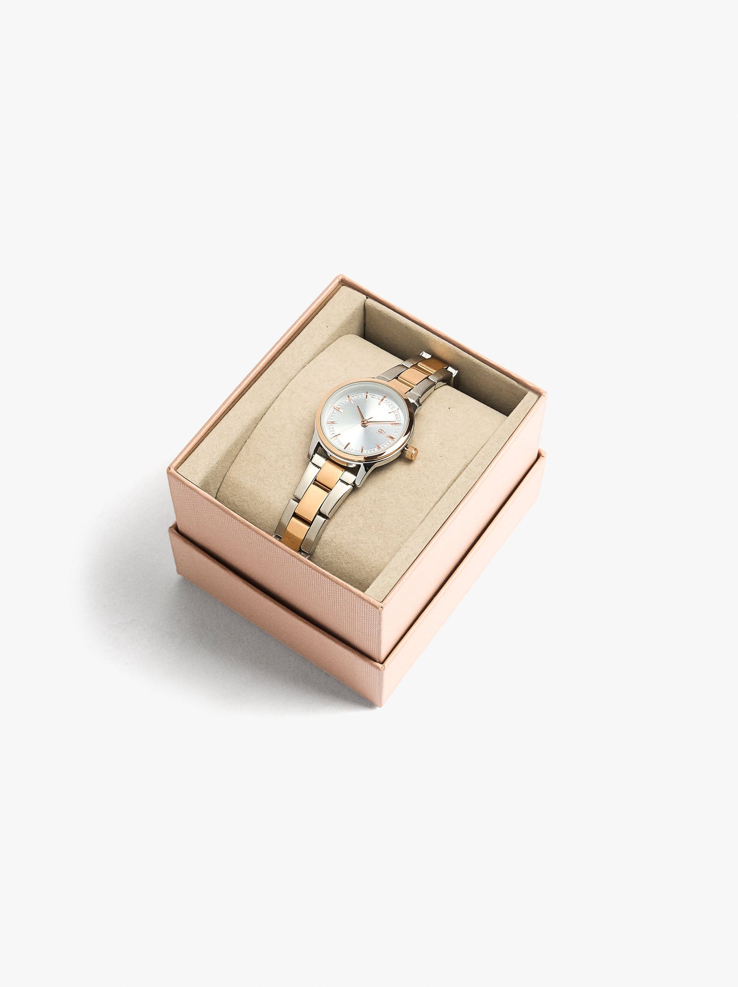 Bicolor Watch With Stainless Steel Bracelet