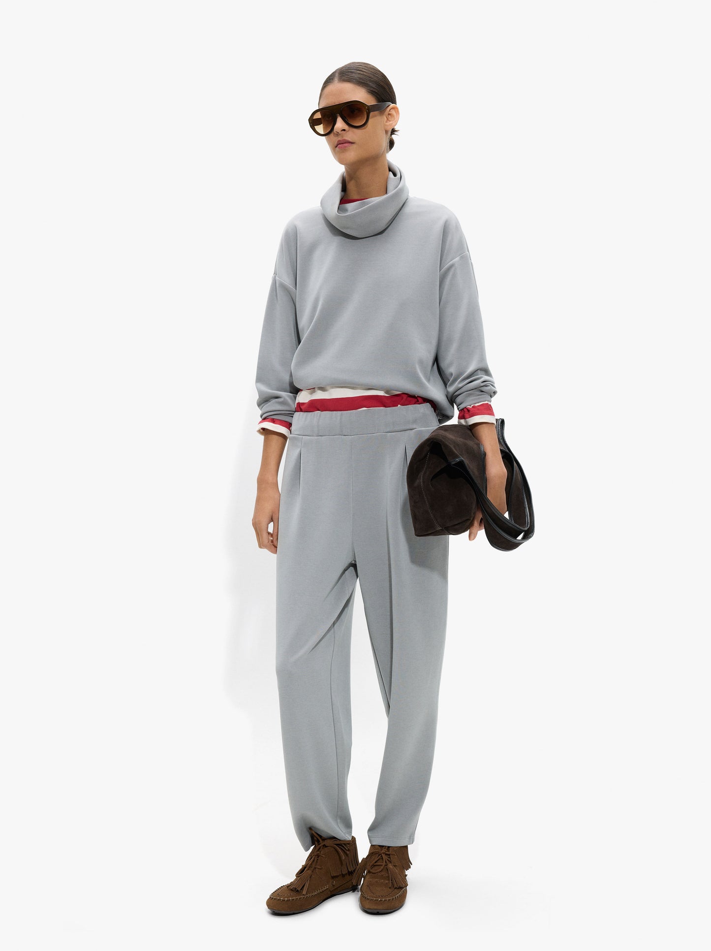 Sweatshirt With High Neck And Soft Touch