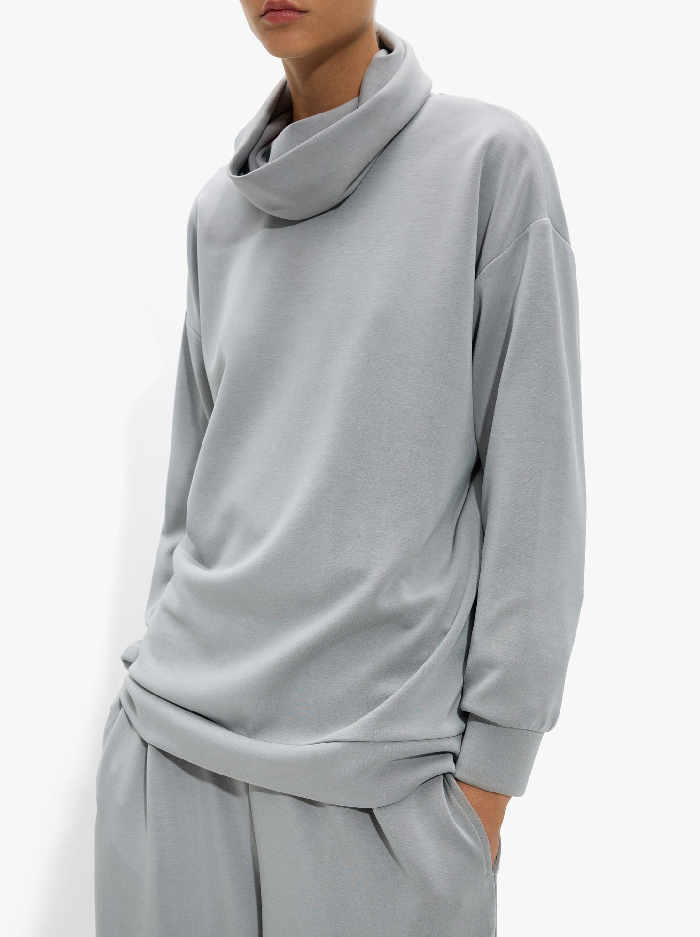 Sweatshirt With High Neck And Soft Touch