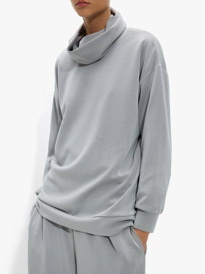 Sweatshirt With High Neck And Soft Touch