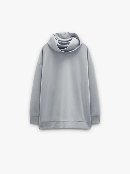 Sweatshirt With High Neck And Soft Touch