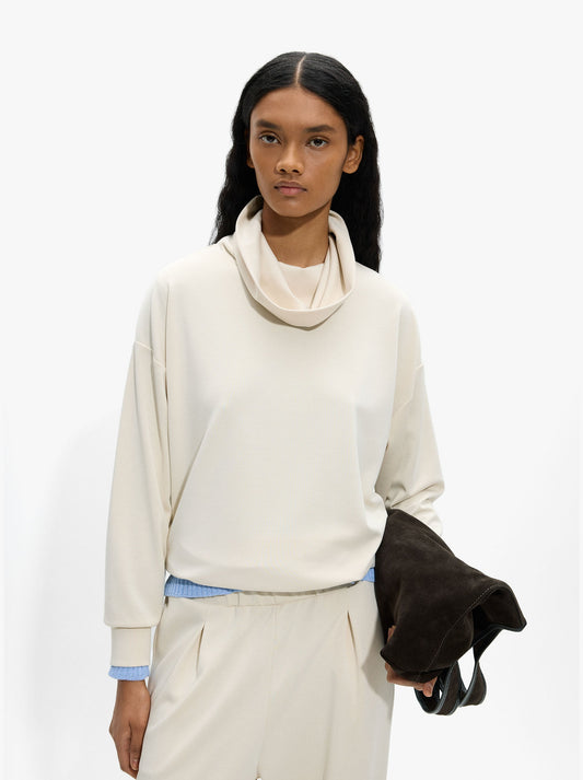 Sweatshirt With High Neck And Soft Touch