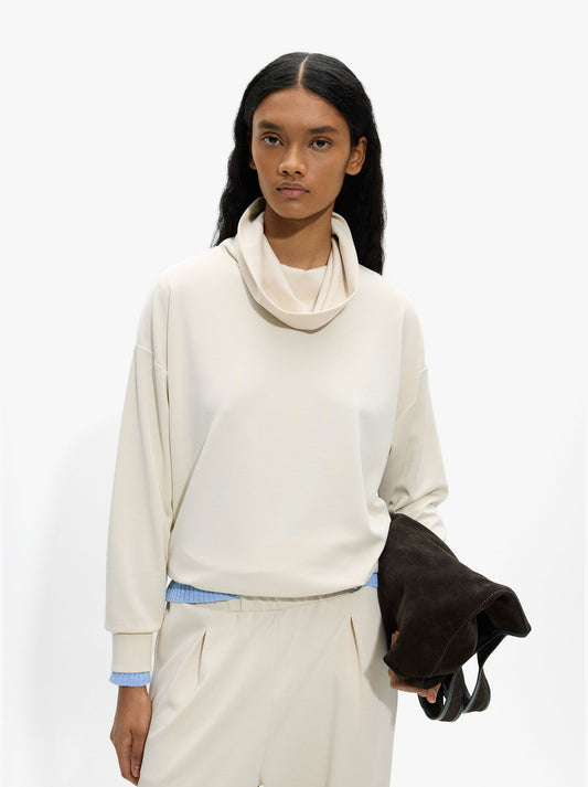 Sweatshirt With High Neck And Soft Touch