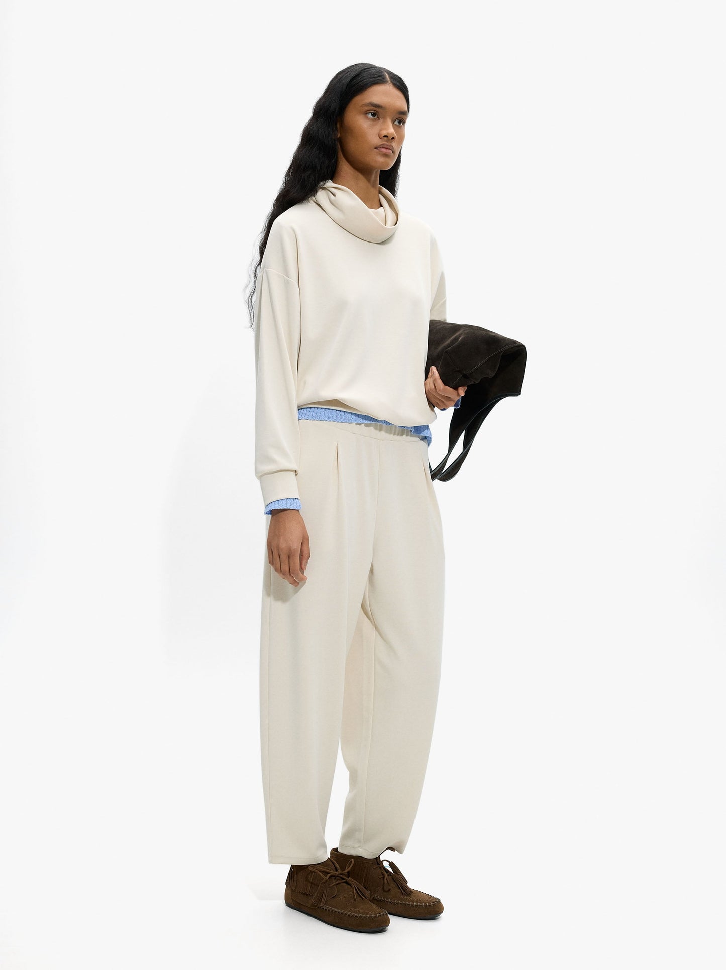 Sweatshirt With High Neck And Soft Touch